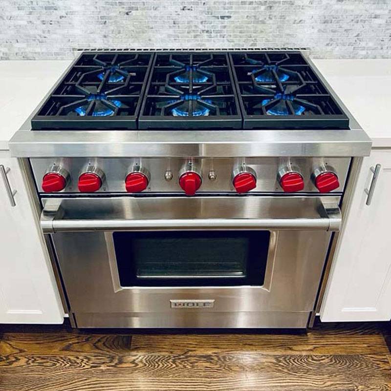 Wolf brand burning stove oven range for high-quality cooking solutions in Chicago